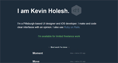 Desktop Screenshot of kevinholesh.com