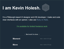 Tablet Screenshot of kevinholesh.com